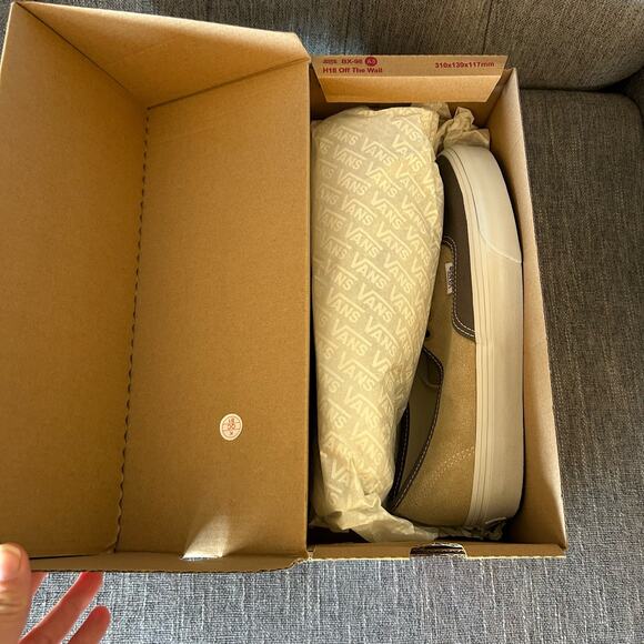 NEW Vans Mens Authentic Canvas Suede Block Brown Low Top Lace Up Sneaker Shoes 7 - Picture 11 of 11